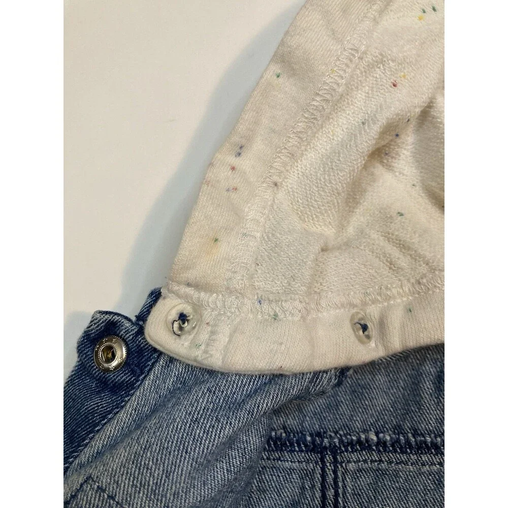 Zara Baby Girl x Pink Panther Terry Hood Love Denim Jacket 9-12m